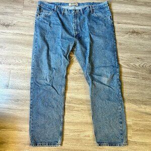 Wrangler Men's Medium Wash Straight Leg Jeans Size 48x32